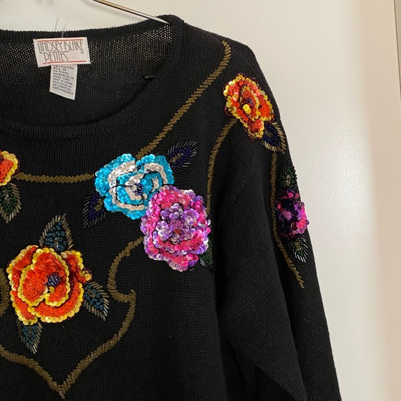 Unique Vintage Sequined Sweater size Medium - Picture 13 of 14